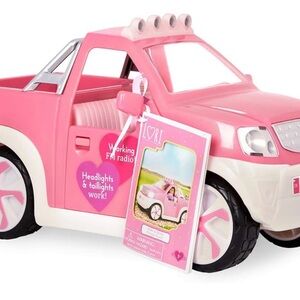 Pink Toy Truck with Working Radio